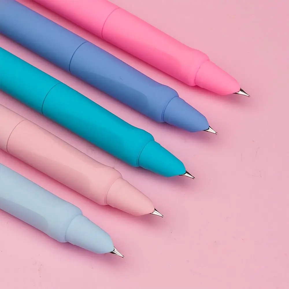 Replaceable Ink Capsule Thermal Erasable Fountain Pen Posture Correction Calligraphy Pen Press Fountain Pen Morandi color