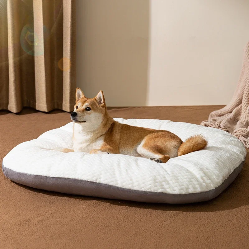 

1Pc New Dog Bed for Large Medium Small Dogs Sleeping Mat Non-Slip Bottom Breathable Soft Puppy Bed DurableCalming Pet Cuddler