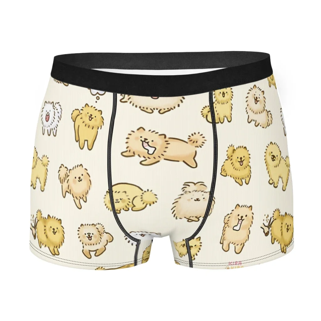 Pom Life Kawaii Pomeranian Doodle  Underpants Cotton Panties Men's Underwear Sexy Shorts Boxer Briefs