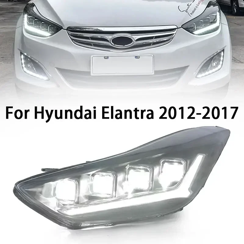 

Head Lamp for Hyundai Elantra LED Headlight 2011-2017 Headlights Elantra DRL Turn Signal High Beam Angel Eye Projector Lens