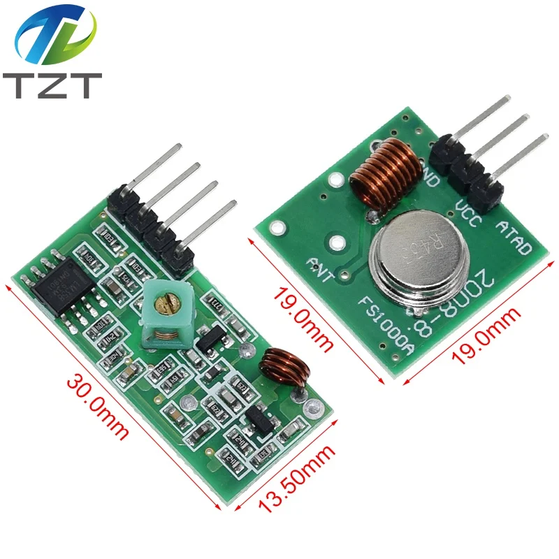 433Mhz RF Wireless Transmitter Module and Receiver Kit 5V DC 433MHZ Wireless For Arduino Raspberry Pi /ARM/MCU WL Diy Kit