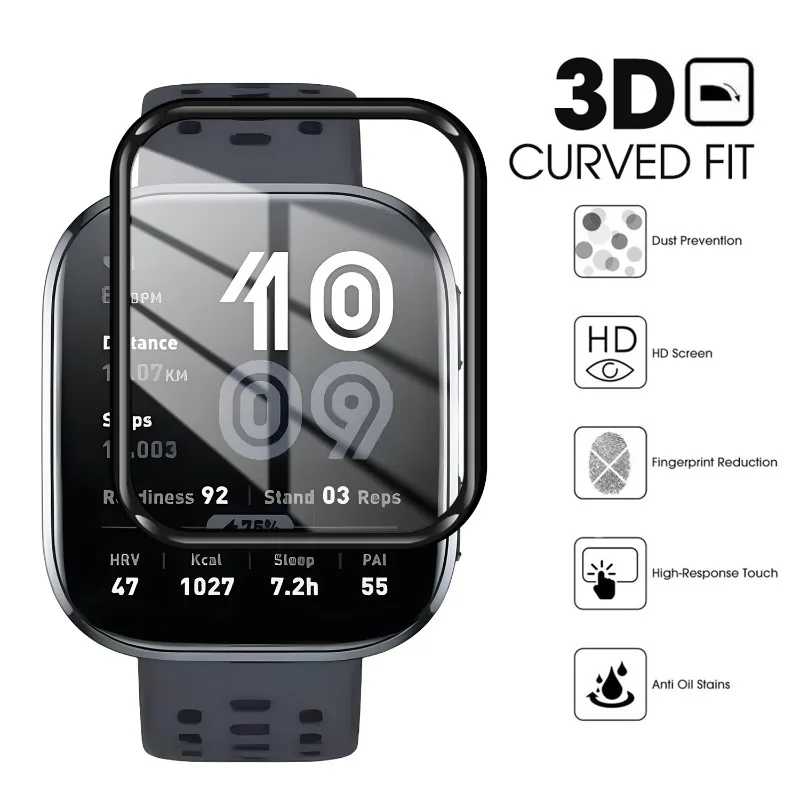 Protector de pantalla HD para Huami Amazfit Bip 3/3Pro/5/6, accesorios antiarañazos para reloj inteligente, películas de cubierta para reloj inteligente, no de vidrio, 1-5 uds.