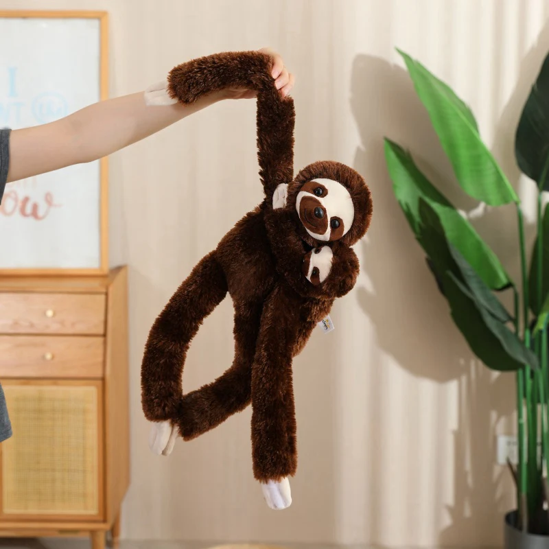 50/70CM Schöne Lange Arm Affe Suspension Plüsch Spielzeug Kreative Simulation Ausgesetzt Faultier Orang-utan Lemur Plushie Kissen puppe – Detail 8
