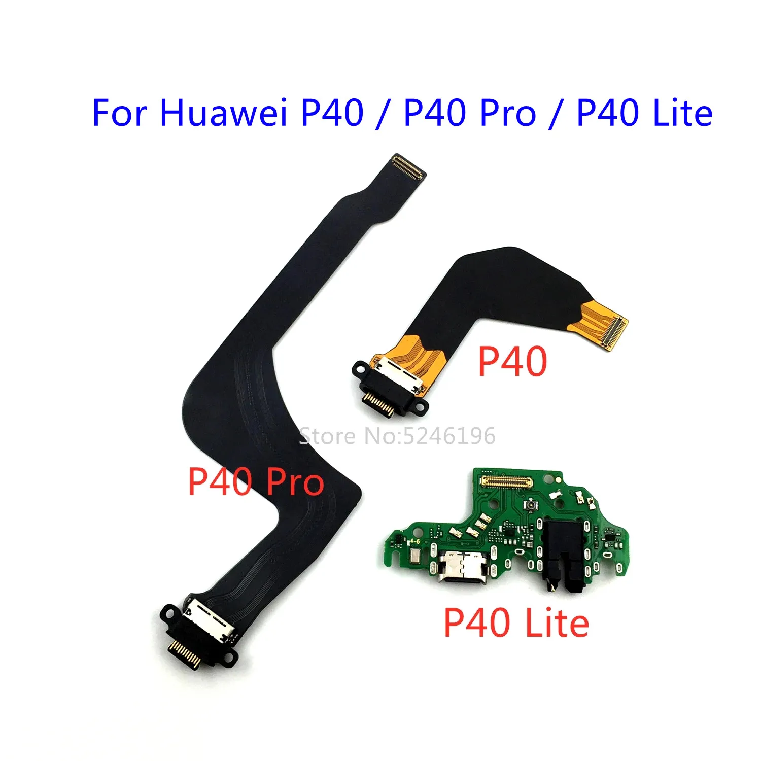 1 Uds puerto de carga USB conector Base de cargador para Huawei P40 Huawei P40 Pro Huawei P40 Lite pieza de repuesto