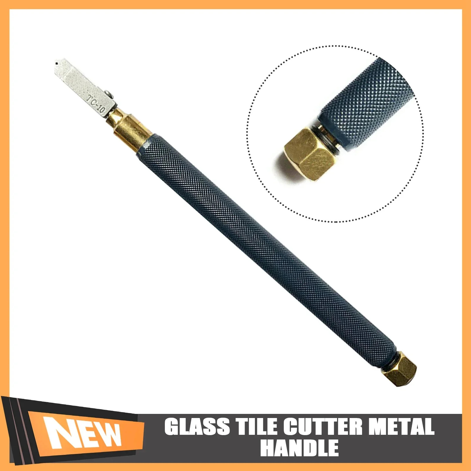 Glass Tile Cutter Metal Handle Toyo TC-17 Straight Cutting 174mm DIY Glass Cutter Diamond Cutter Head Steel Blade Anti-skid