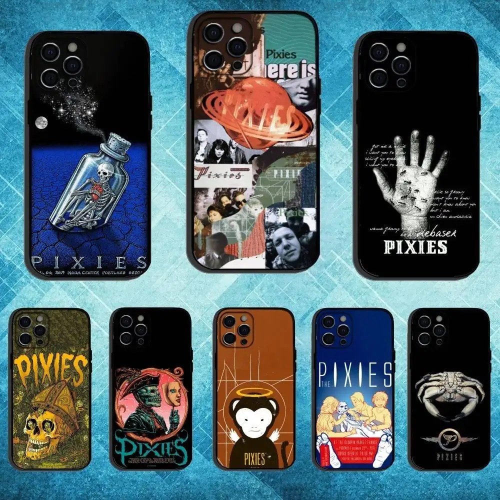 

P-Pixies D-Doolittle Phone Case For iPhone17,16,15,14,13,12,11 Plus,Pro Max Soft Black Cover