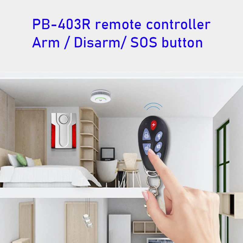 PB-403R Remote Controller Keychain SOS/Arm/ Disarm Button 433 868MHz for Focus Alarm Panel ST-VGT,ST-IIIB, ST-V, HA-VGW,ST-IV