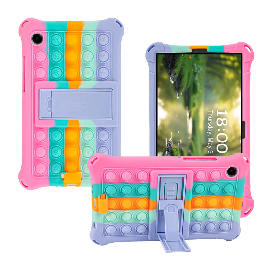 For Samsung A9x110 A11 8.7in Case 2025New Pop It Fidget Silicone Shockproof Stand Cover Multiple Colors Full Protection Pen Slot