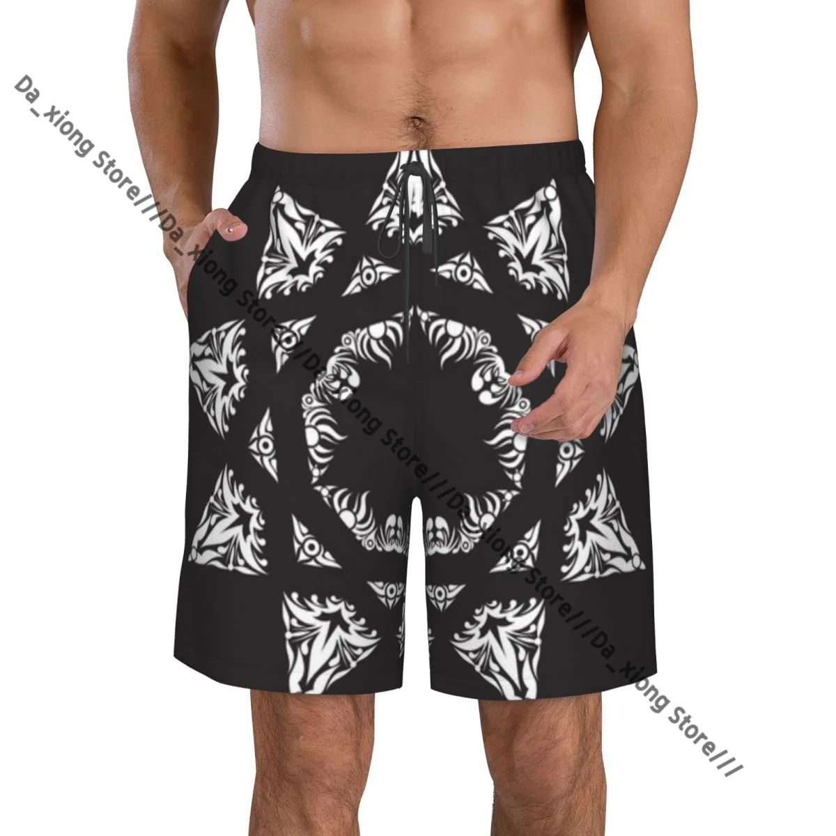 Men Beach Short Quick-drying Swimming Trunk Eastern Logo Swimwear Swimsuit Bathing Shorts