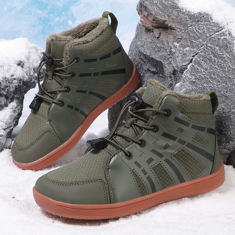 Children Winter Plush Boys Girls Board Shoes Lightweight Snow Boots Baby Shoes Casual Shoes High Top Sneakers Color Ankle Boots