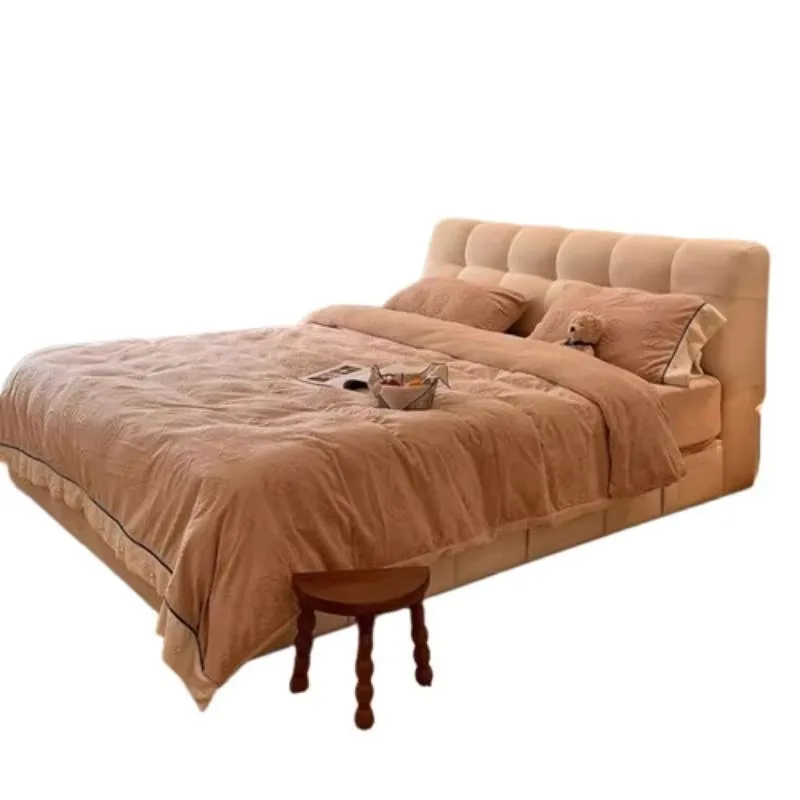 Modern Wooden Double Bed Bedroom Elegant Pretty Luxury Home Full Size Bed Frames Queen Twin Camas De Dormitorio Furniture Home