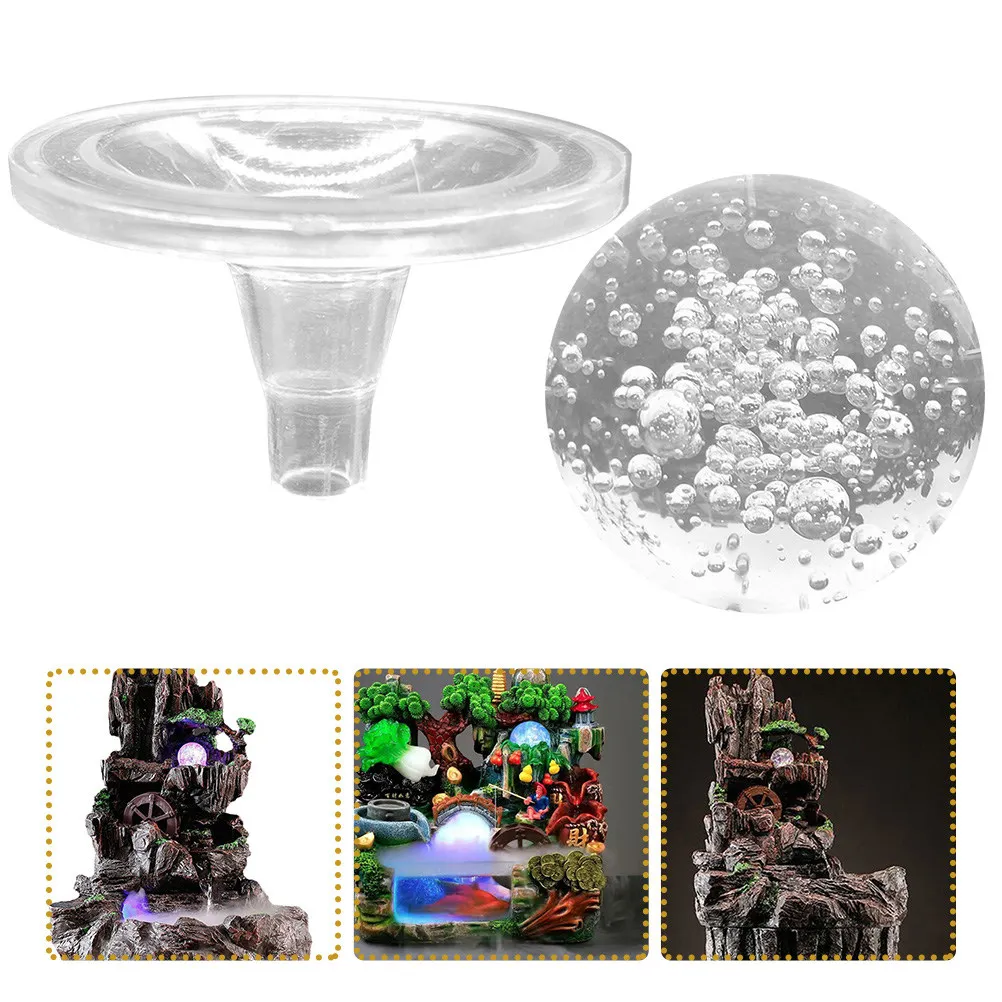 2Pcs Decorative Glass Balls Set Holder Aquarium Fountain Crystal Ball Home Decor Halloween Crystal Ball