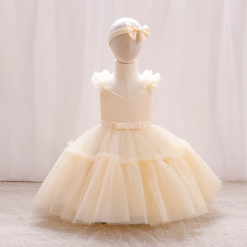 

Christmas Baby Girl Clothes Kid's Birthday Party Dresses for Girls Princess Tulle Dress with Headband Ball Gown 12M 3T 4T