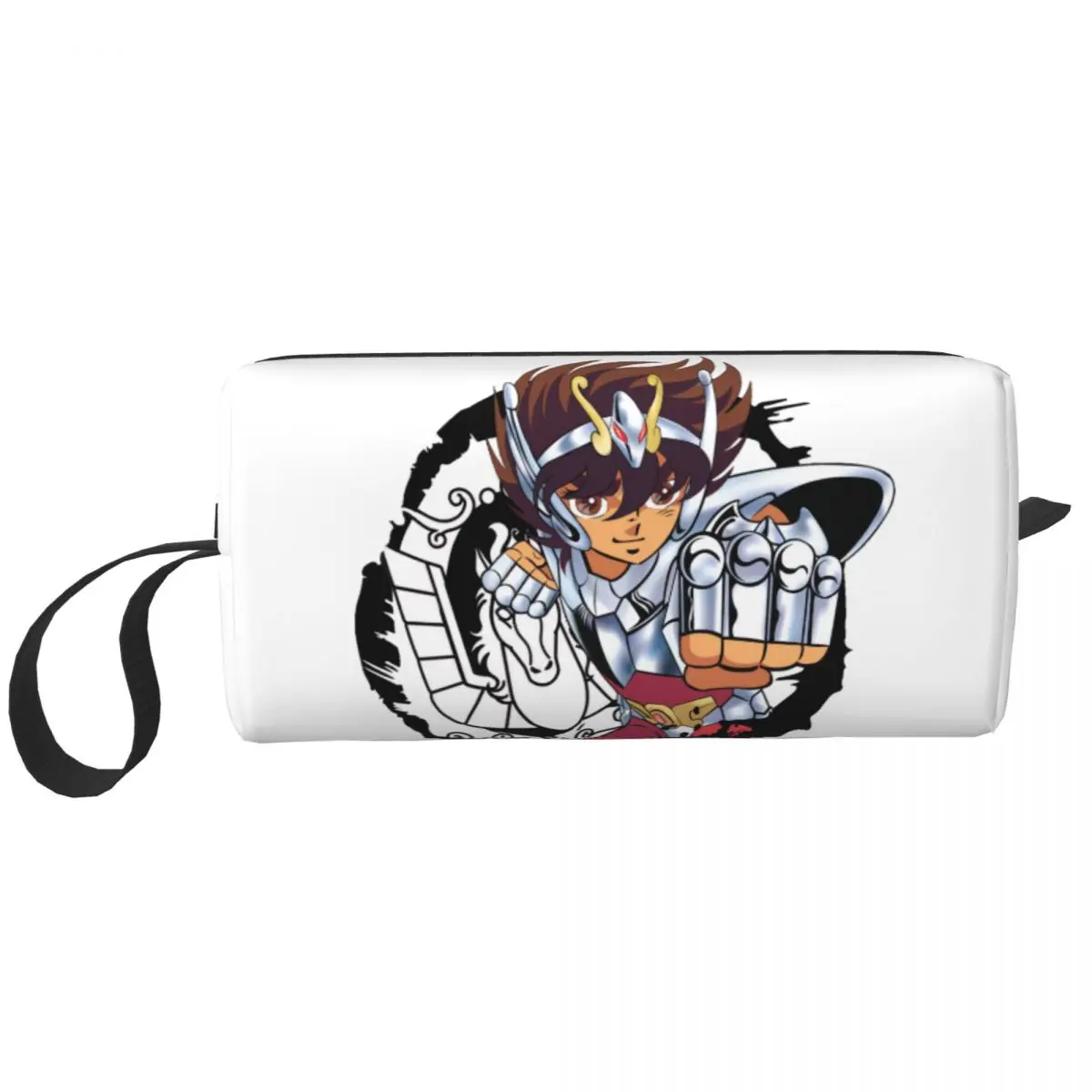 Saint Seiya Pegasus Cosmetic Bag Women Fashion Big Capacity Knights Of The Zodiac Makeup Case Beauty Storage Toiletry Bags