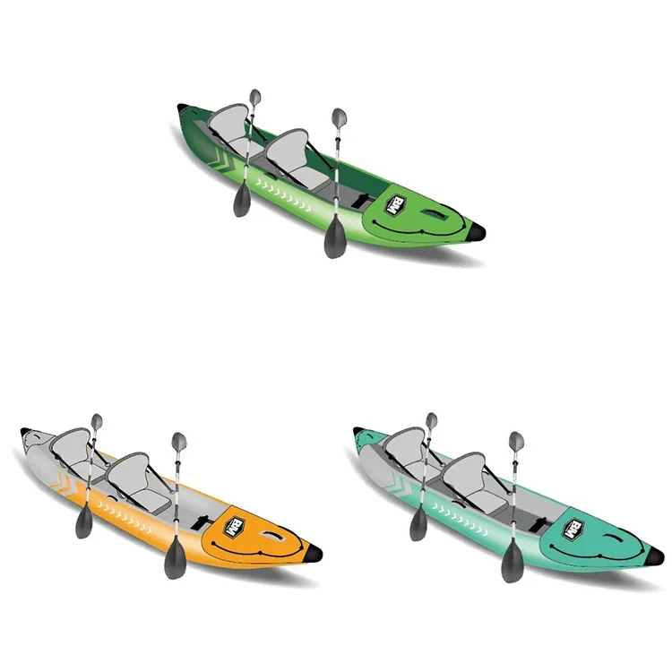 Dropstitch Drop Stitch Stich Inflatable Kayaks Skiff Fishing Boat Drop Stitch 2 Person Canoe Fishing Kayak Inflables