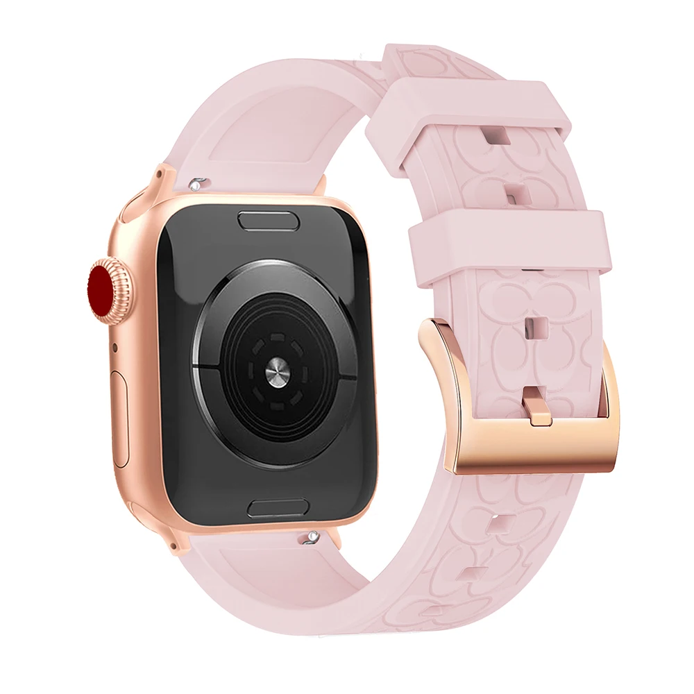 الأزياء تنقش نمط حزام 38/42 مللي متر ل أبل ووتش SE7 6 5 40 مللي متر 44mmThick سيليكون الفرقة ل iWatch 41 مللي متر 45 مللي متر 4 3 2 1 كوريا