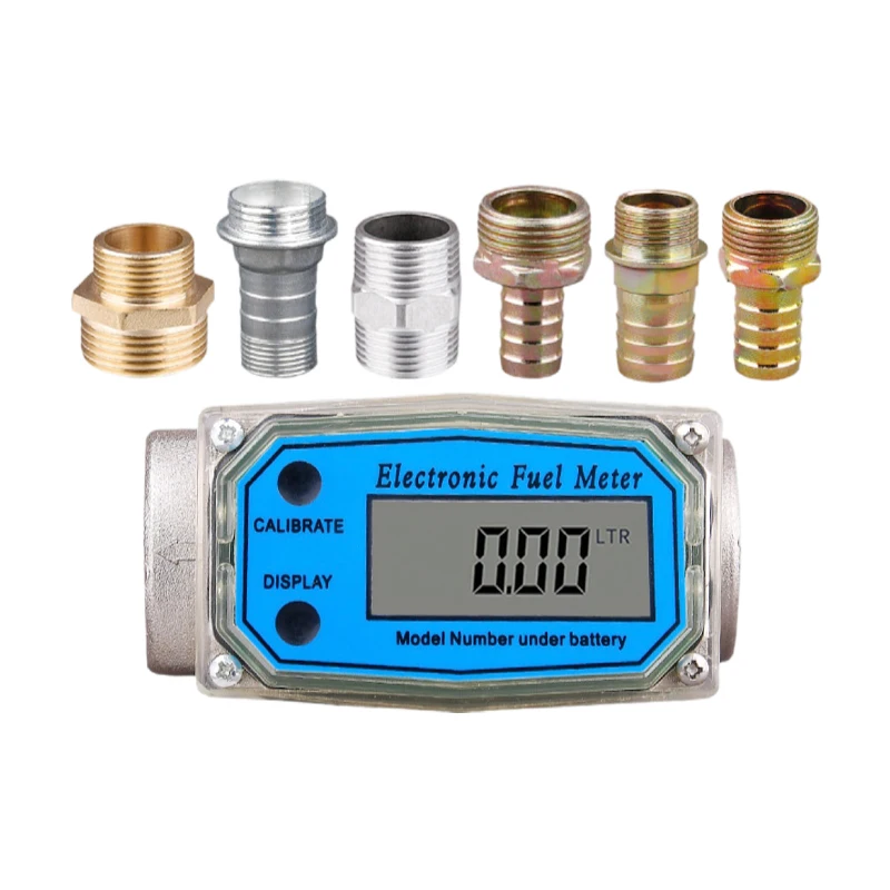 Battery Powered Intelligent Digital Conductive Liquid Water Flowmeter Electronic Turbine Flow Meter