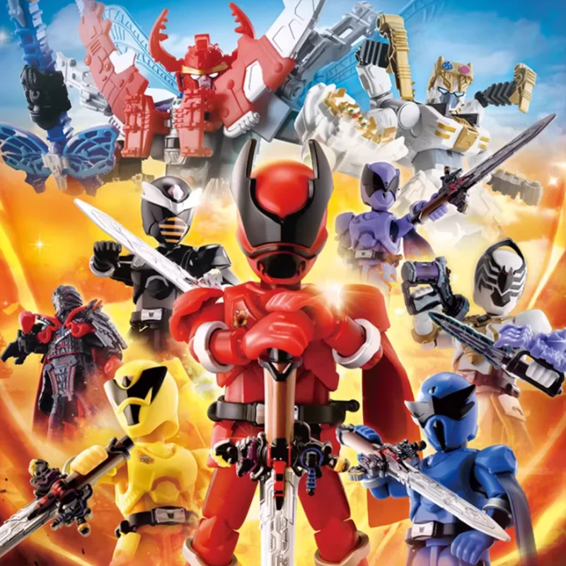 

Blokees Super Sentai Star Edition Anime Figure Vol.1 Bug King Lord Mail Cocoon Breaker Boys Toy Gift Trendy Blind Box Collection