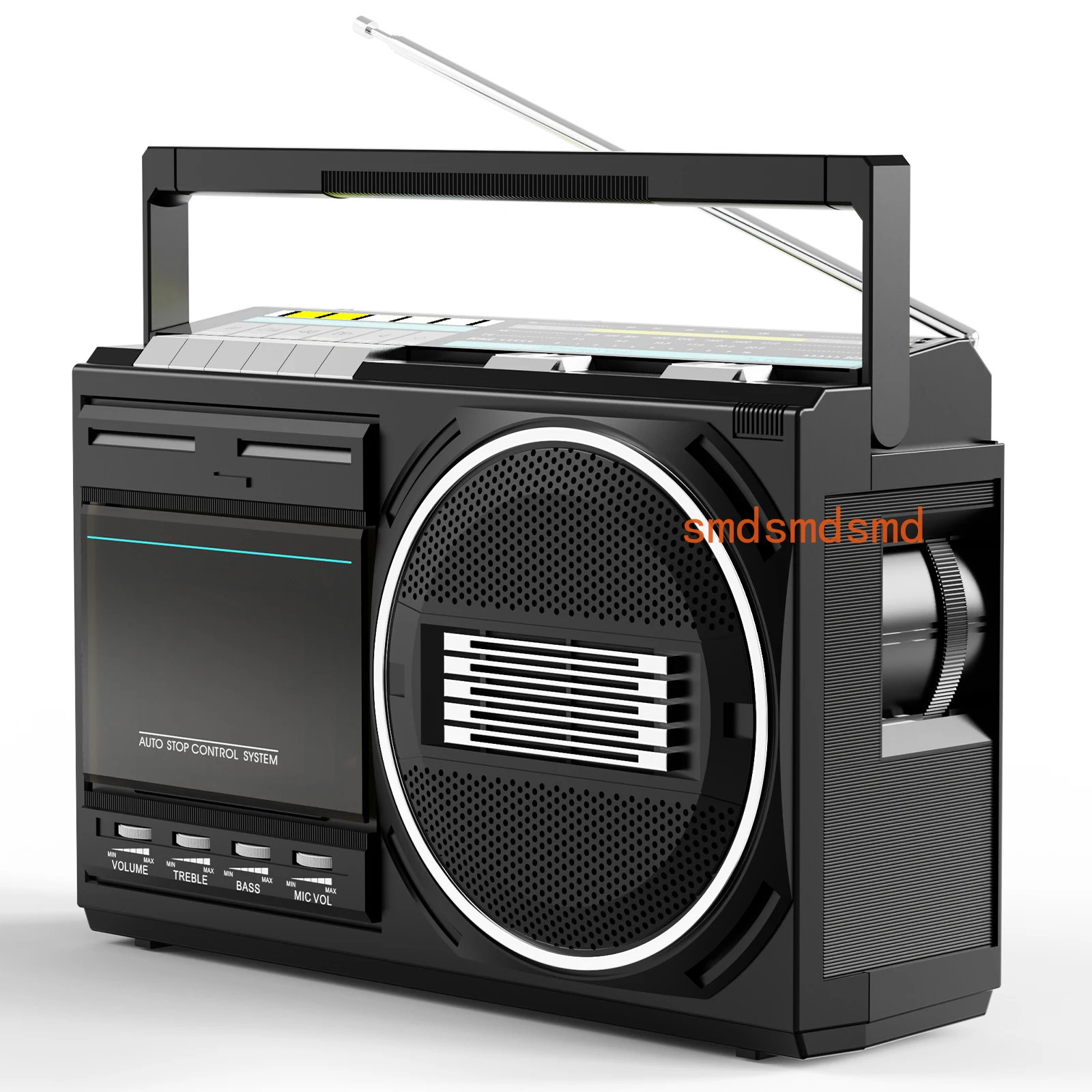 Retro cassette player recorder with built-in MIC portable bluetooth boombox radios with tape USB converter AC DC power