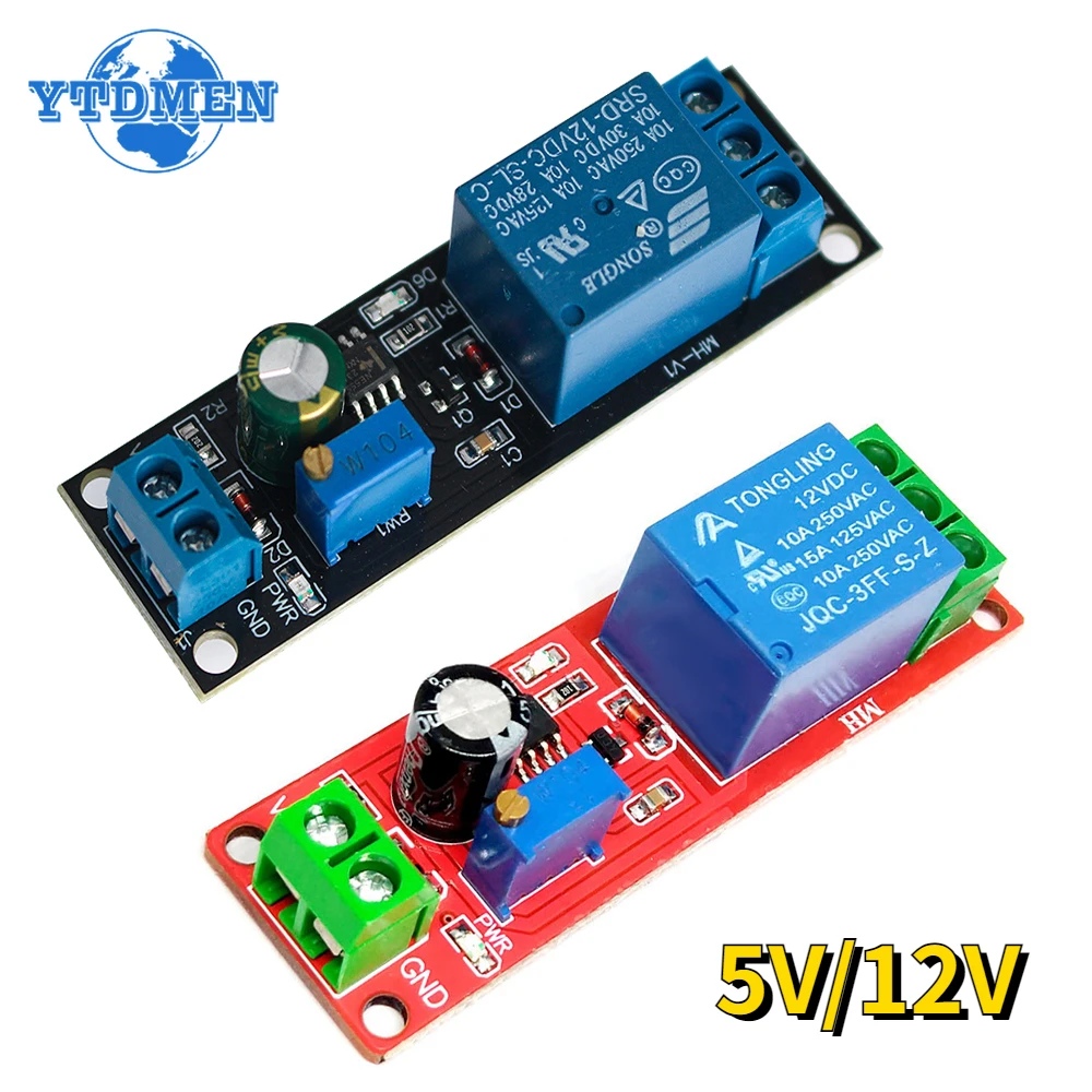 1PCS DC 5V 12V Time Delay Relay NE555 Time Relay Shield Timing Relay Timer Control Switch Module