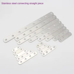 Stainless steel straight piece connecting piece connecting code one word straight piece iron piece flat angle piece corner code