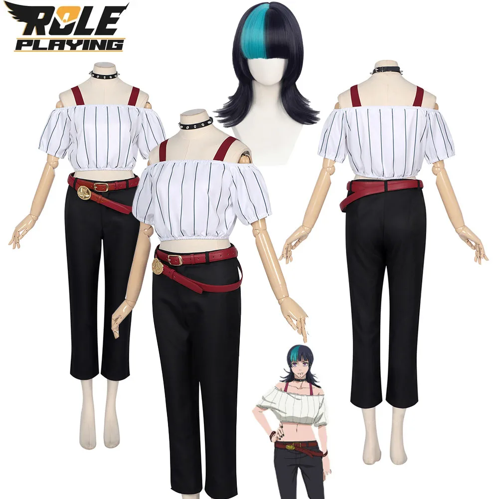 

Kirara Hoshi Cosplay Women Fantasy Costume Belt Wig Anime Roleplay Clothing for Female Outfit Halloween Carnival Party Suit