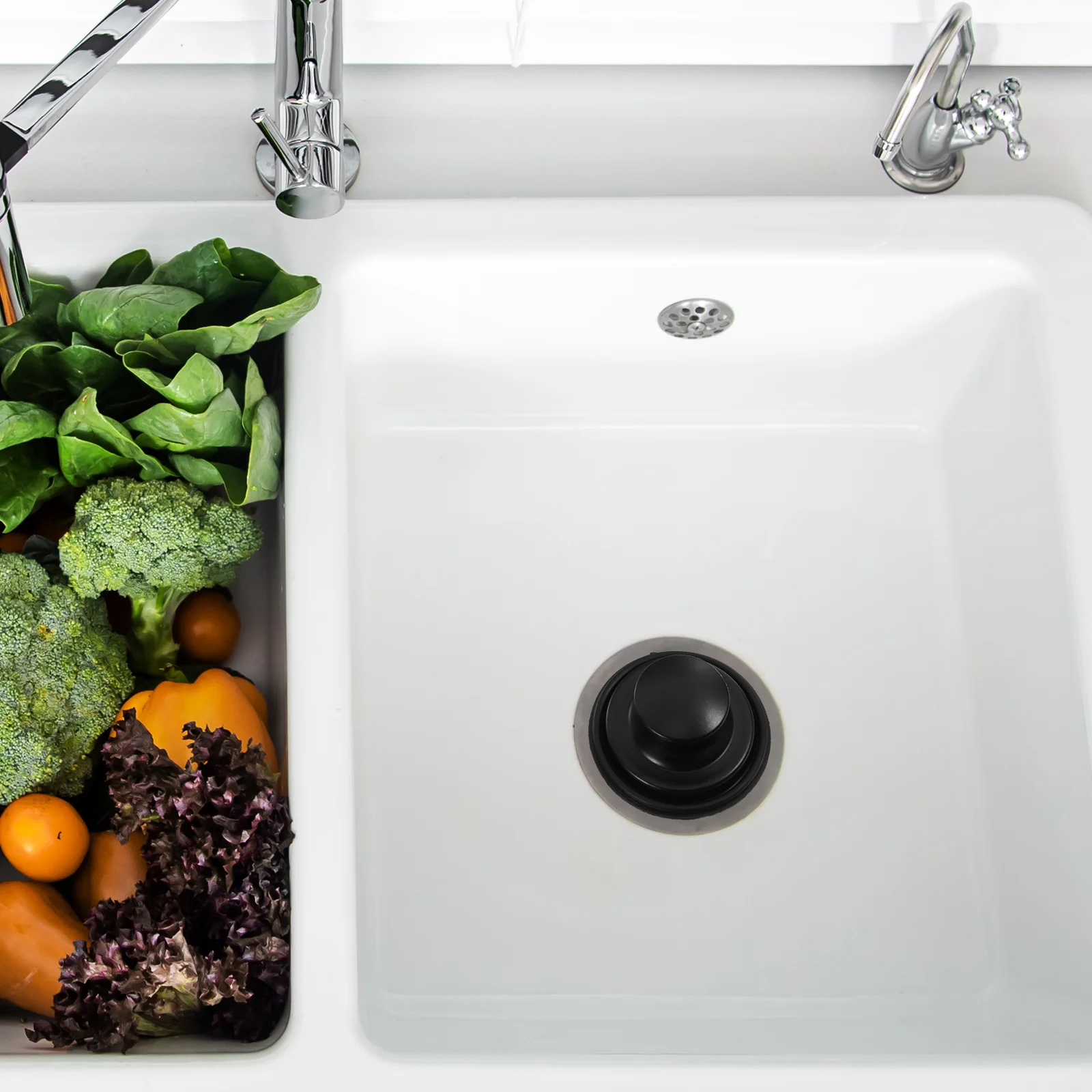 Kitchen Sink Stopper Rubber Drain Plug for Garbage Disposal and Dishwasher Use Easy Install No Sliding Secure Fit