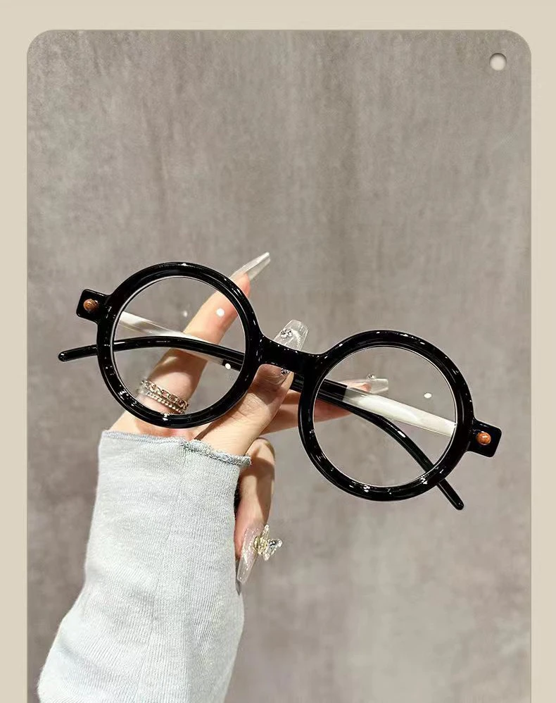 Runde Schwarz Weiß Lesebrille Frauen Männer AntiBlau Licht Vintage Presbyopie Weibliche Lesen Hyperopie Brillen Für Lesen + 1,0 + 1,5 – Detail 2