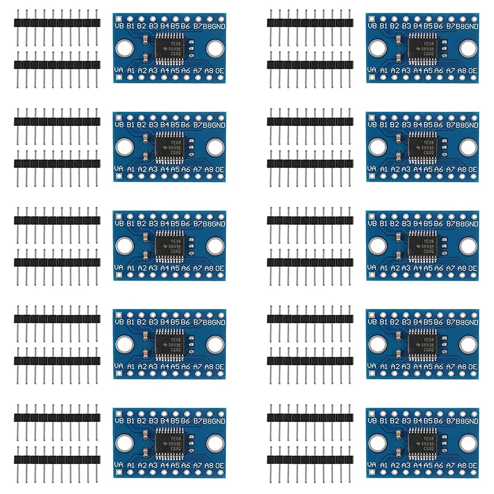 10PCS TXS0108E 8 Channel Level Conversion Module High Speed Full Duplex 8 Way Bi-Directional Converter for Arduino