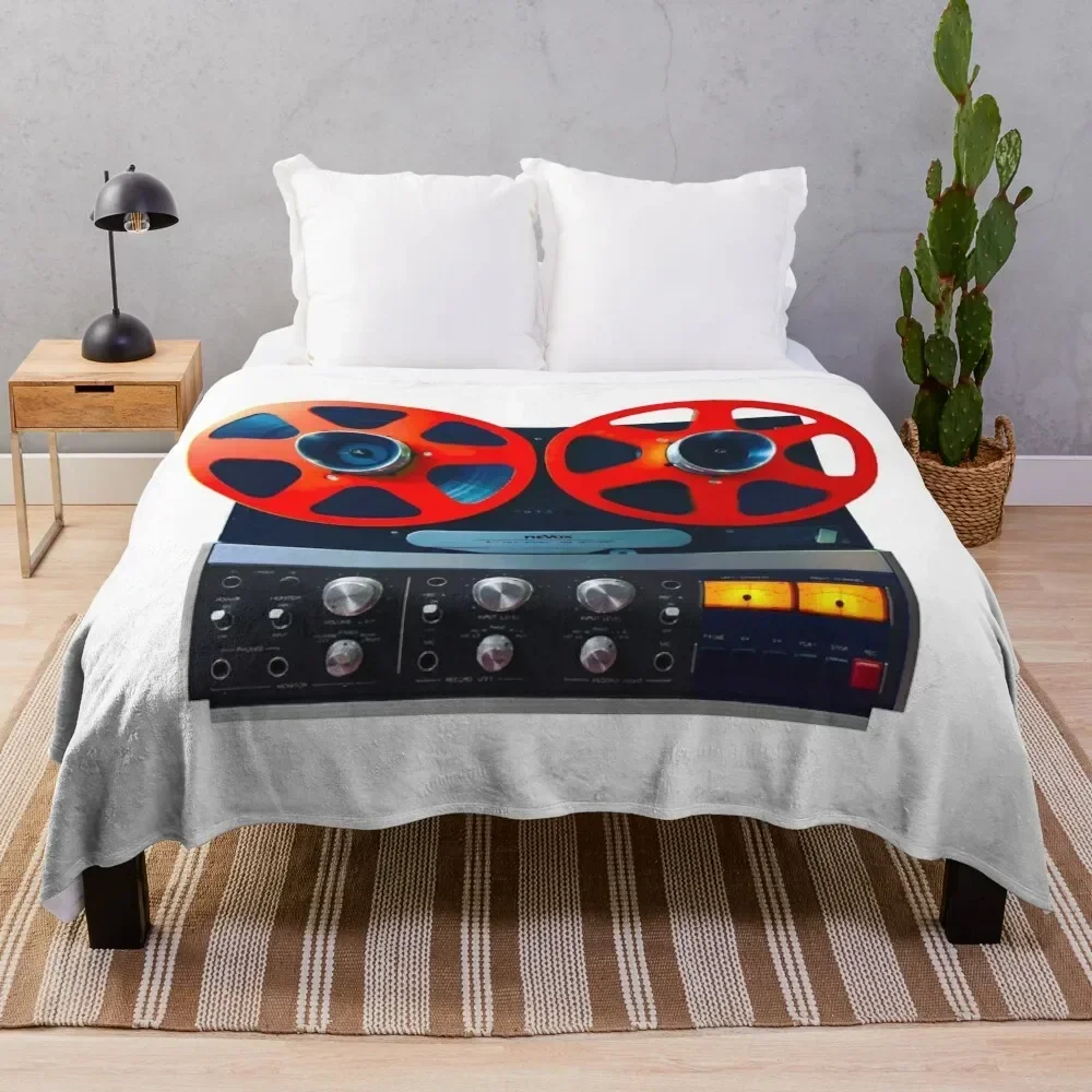 

Vintage reel to reel tape recorder Throw Blanket Thermals For Travel For Sofa Thin Blankets