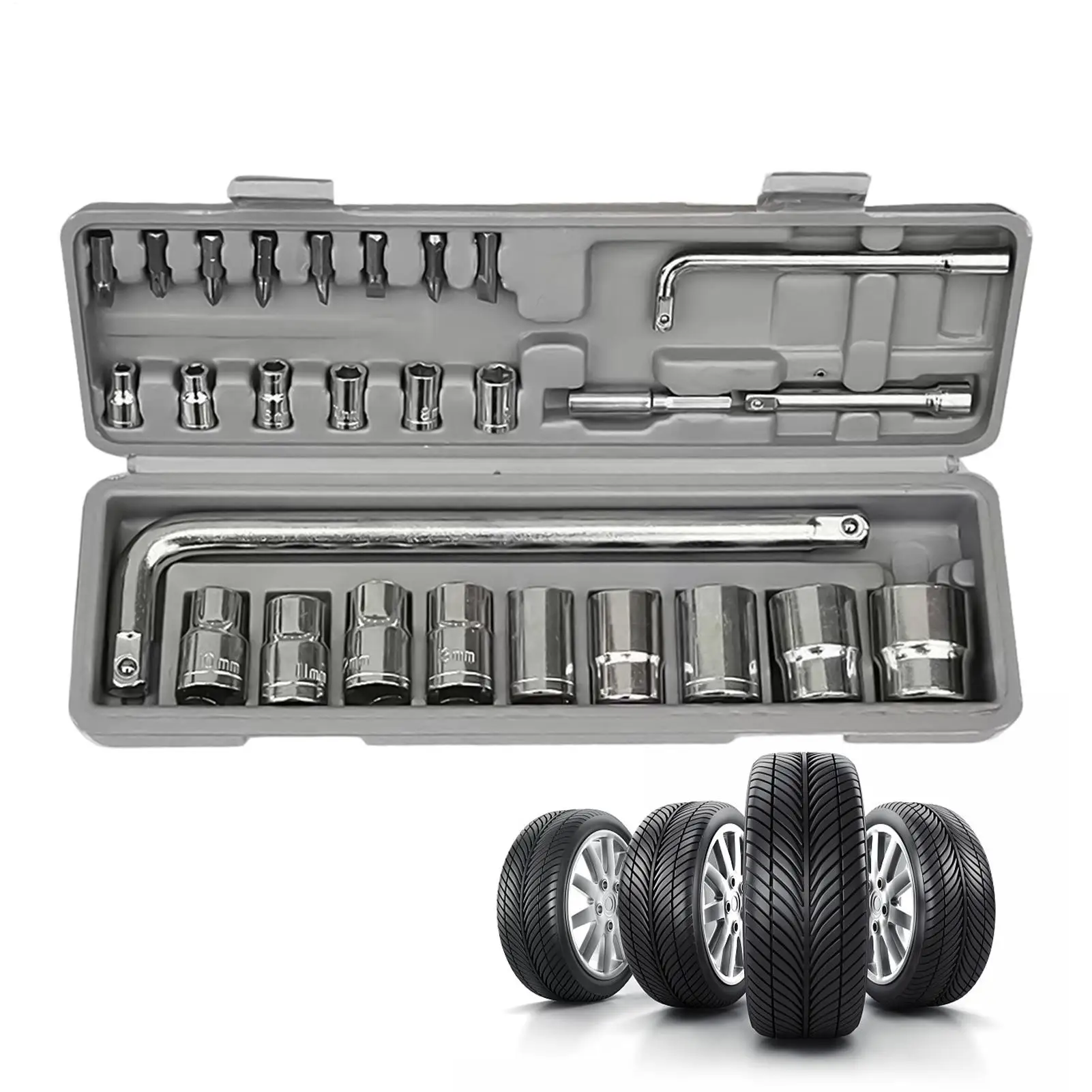 Mechanic Socket Set Hand Tool Kit with Storage Case for Home Garage Workshop Car Motorcycle Truck Repair
