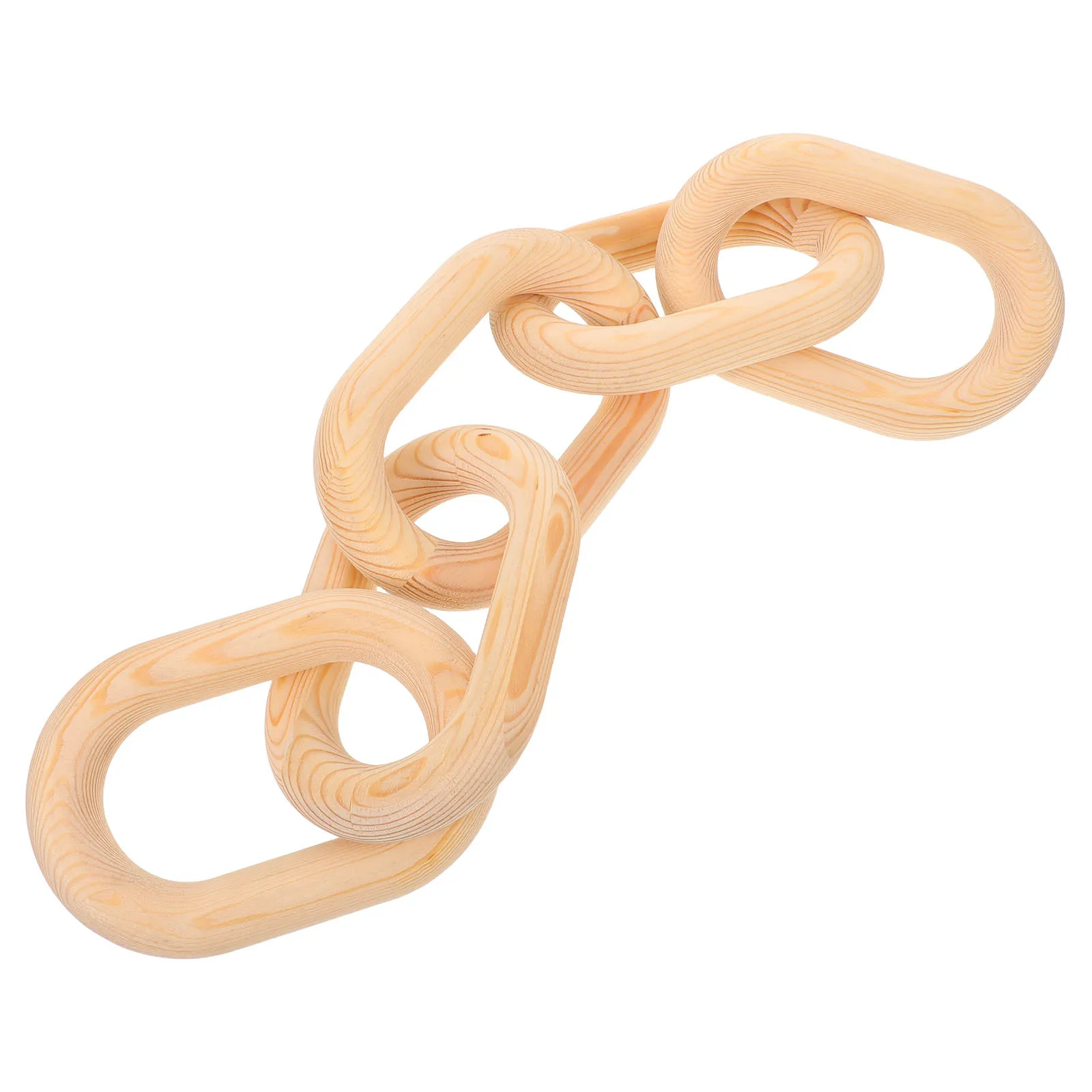 

5- Chain Link Decor Hand Carved Rustic Wall Hanging Decorative Ornament for Living Room Kitchen Farmhouse Aesthetic