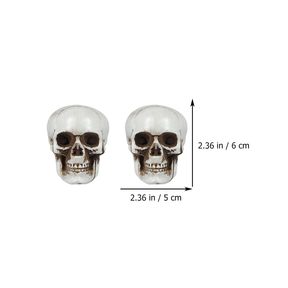 Mini Halloween Scary Props Small Skulls Tiny Skull Model Fake Skull Decor for Party Creative Decor Crafts Decorative