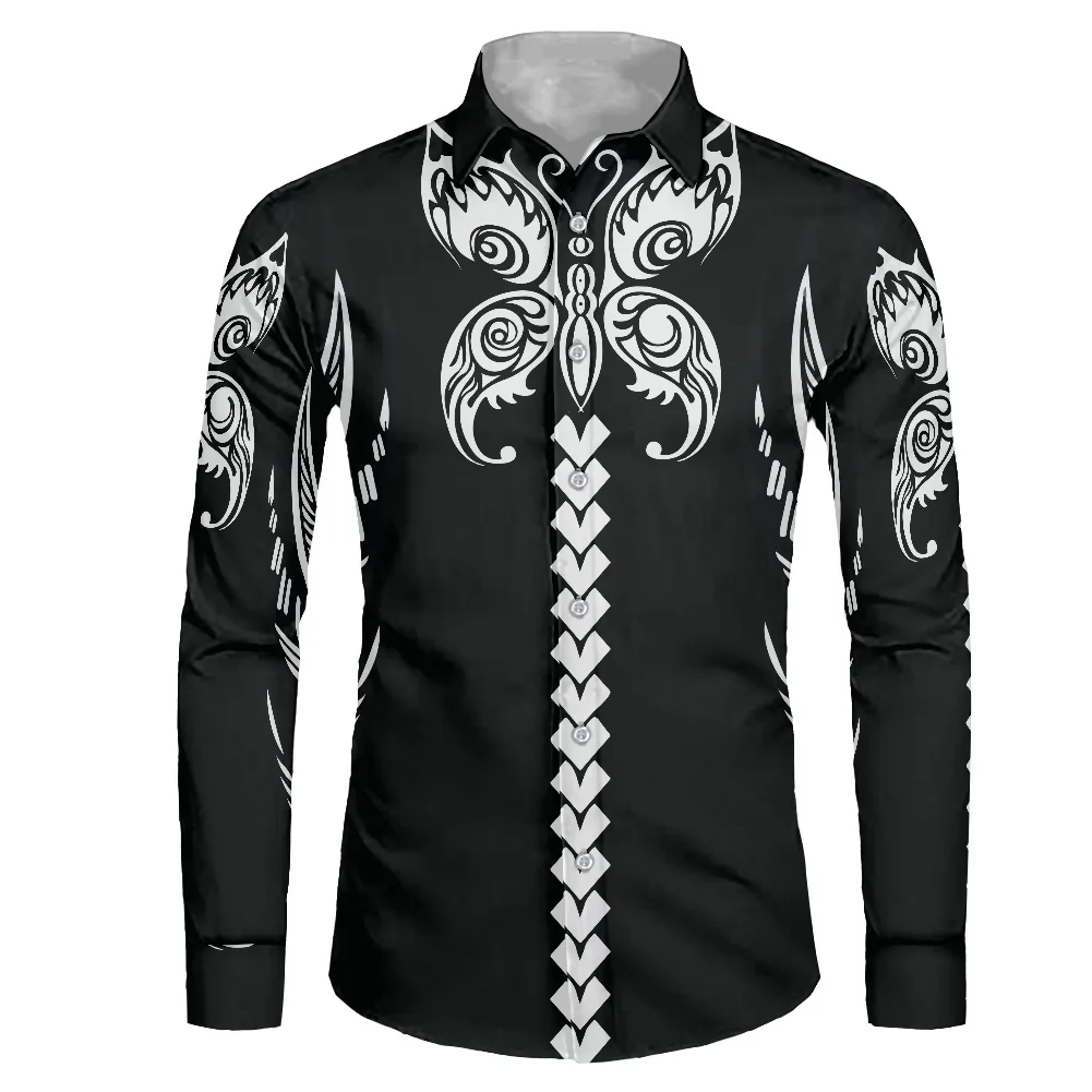 Noisydesigns 3D Custom Men's Long Sleeve Shirt Casual DIY Logo Pattern Name 2022 Plus Size 4XL For Party Travel Dropshipping