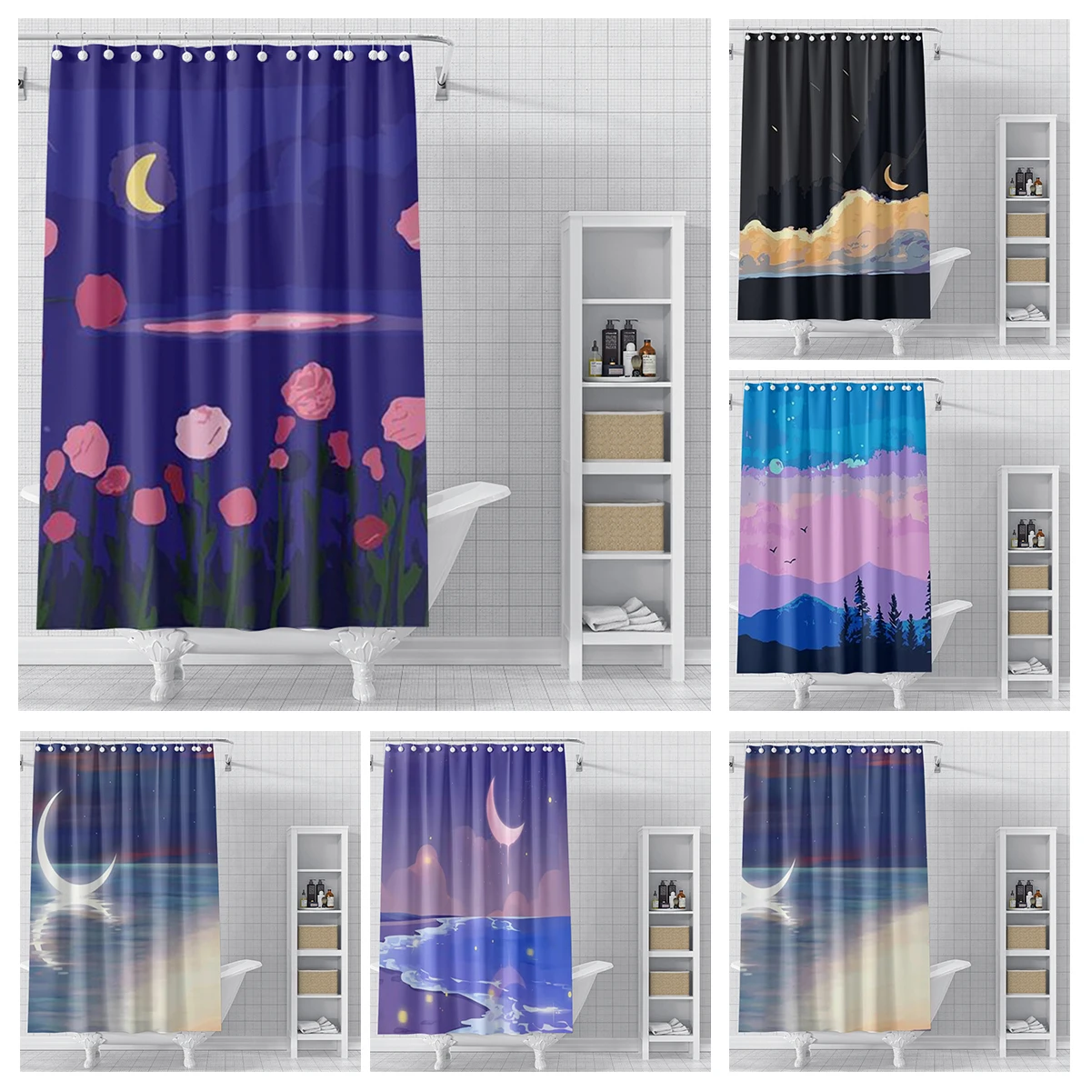 Home shower curtains for bathroom waterproof fabric bathroom Curtains Anime animal style modern shower curtain 180x200 90x180