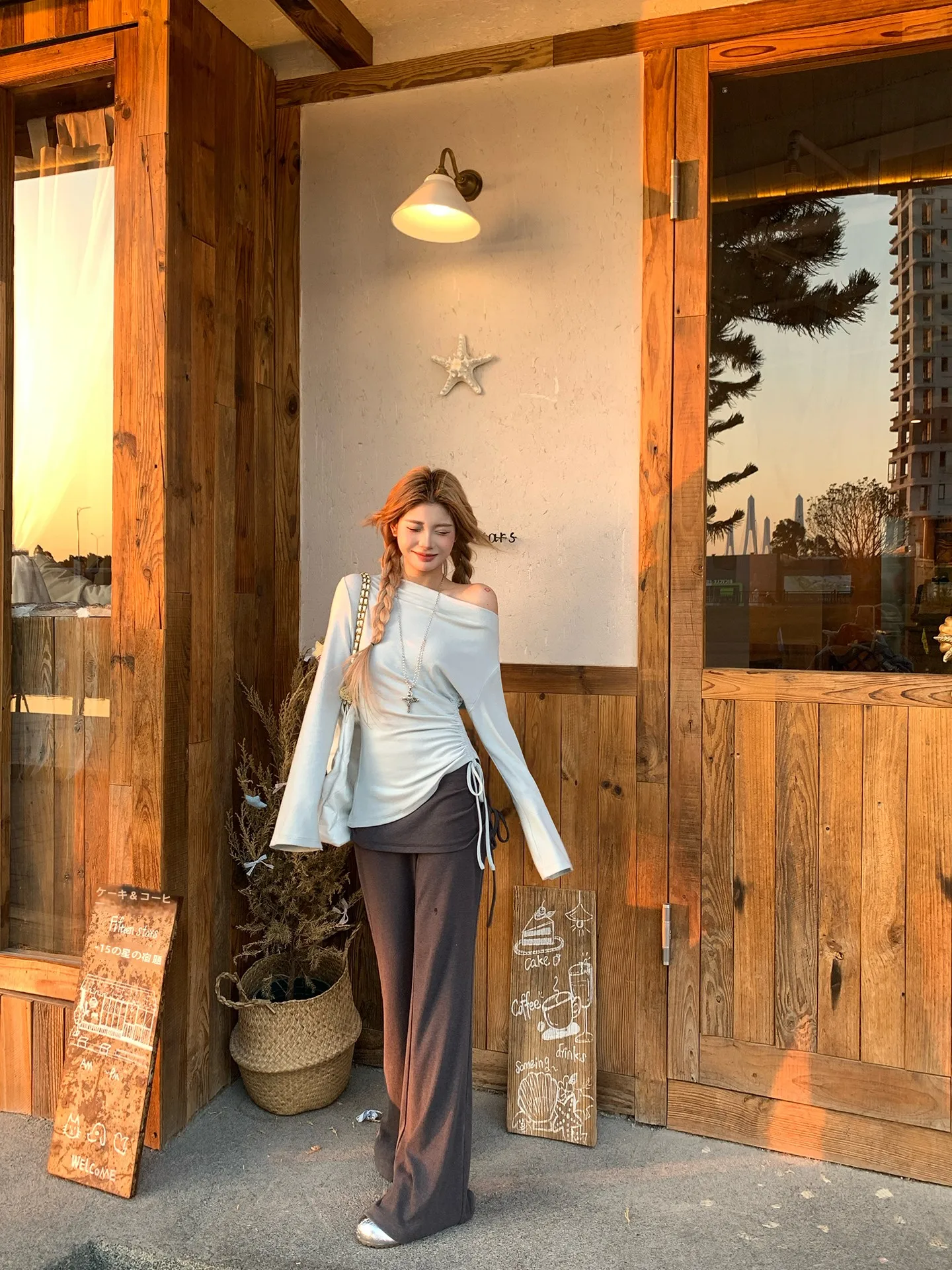 

Широкие повседневные брюки женские, весна 2026, дизайнерская новинка, легкие расклешенные брюки, для работы, низкая посадка