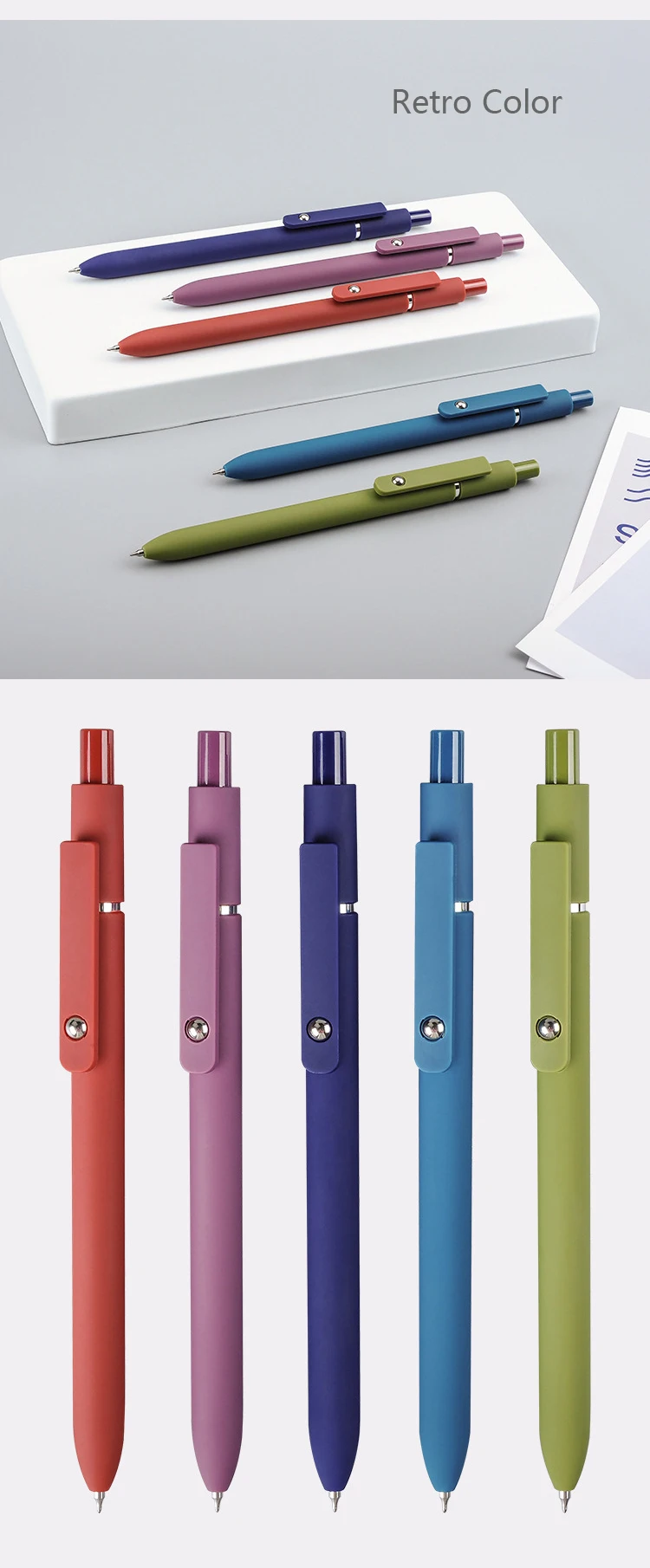 Piloting Morandi Farbgelschreiber, weich, schnell trocknend, glatt, 0,5 mm, Gel-Tintenstift für Schüler, Schreiben, Schreibwaren – Detail 6