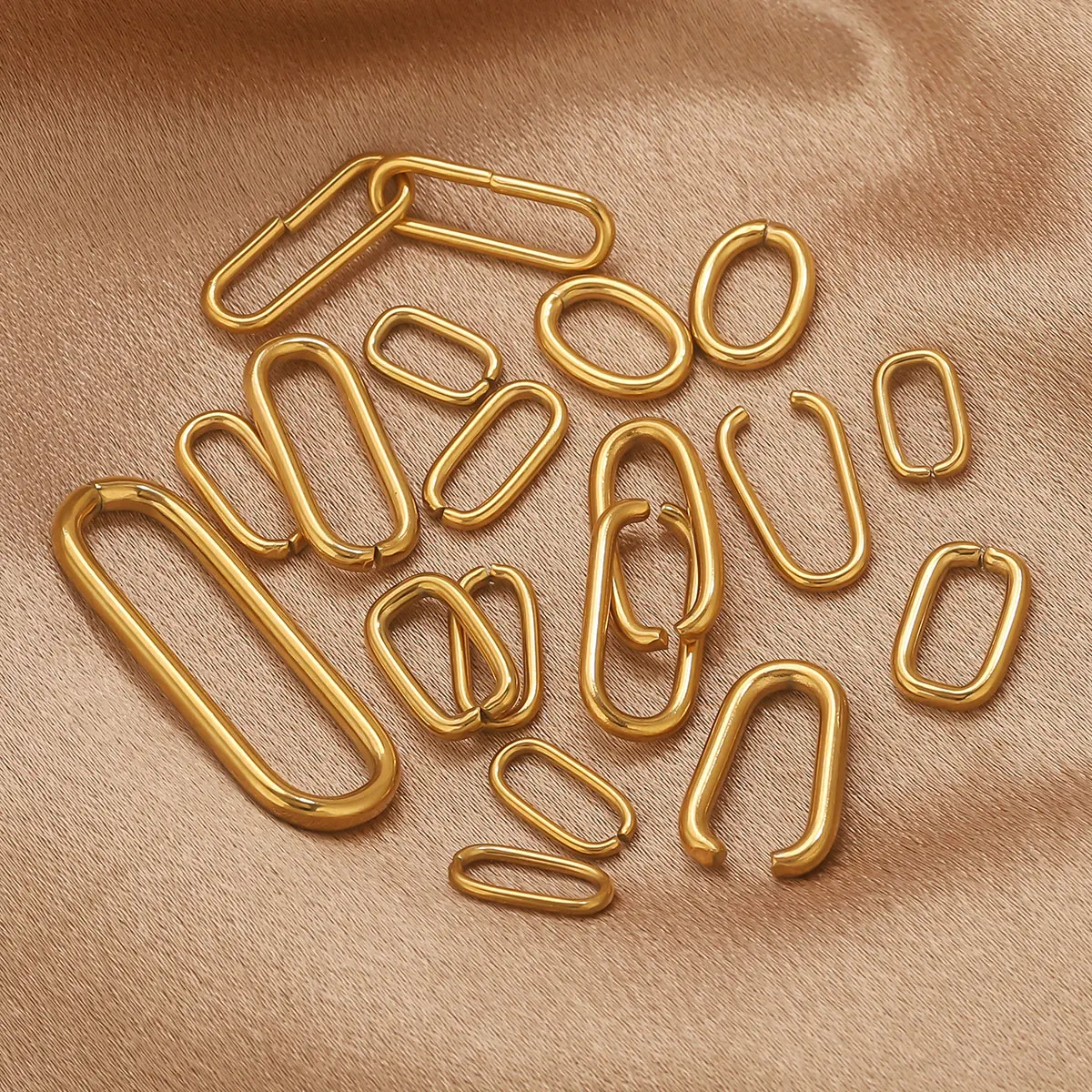 20pcs Stainless Steel U-shaped Glossy Connector Fashion Necklace Bracelet Manufacturing Supplies Charm Jewelry Accessories