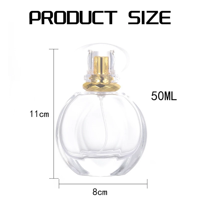 5Pcs 50ML Spray Bottle Small Cosmetic Atomizer Perfume Bottles Atomizing Spray Container Glass Spray Bottles For Travel Durable