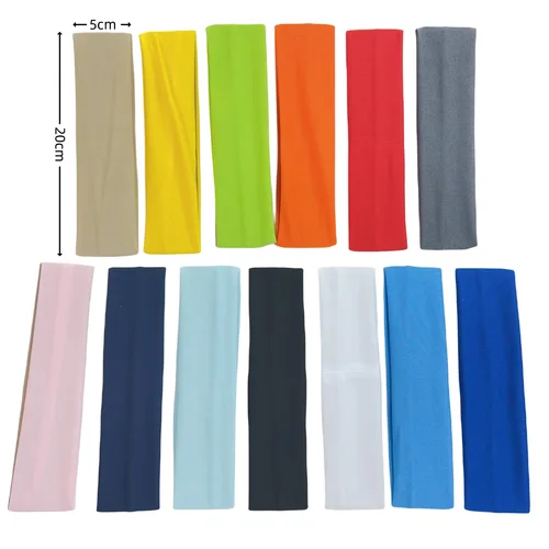 Imagen 2 del producto 2 unids/set banda para el cabello deportiva para Yoga, diadema sólida para correr, absorber el sudor para mujeres y hombres, Fitness, gimnasio, maquillaje, accesorios para el cabello, diadema