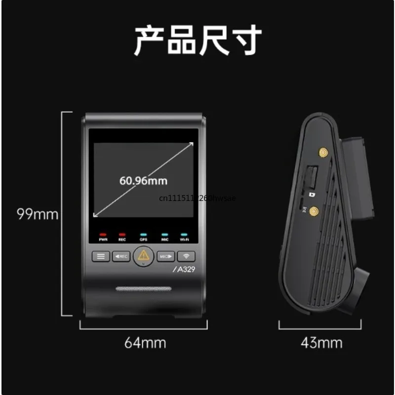 for VIOFO A329S 3CH Dash Cam, True 4K 60fps Triple Camera with Telephoto Waterproof Rear Lens and Fisheye Cabin Camera