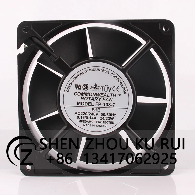 

Case Fan for Taiwan Sanxie FP-108-7 127*127*38MM 220/240V 0.16/0.14A 24/23W Dual Ball Bearing Cooling Fan