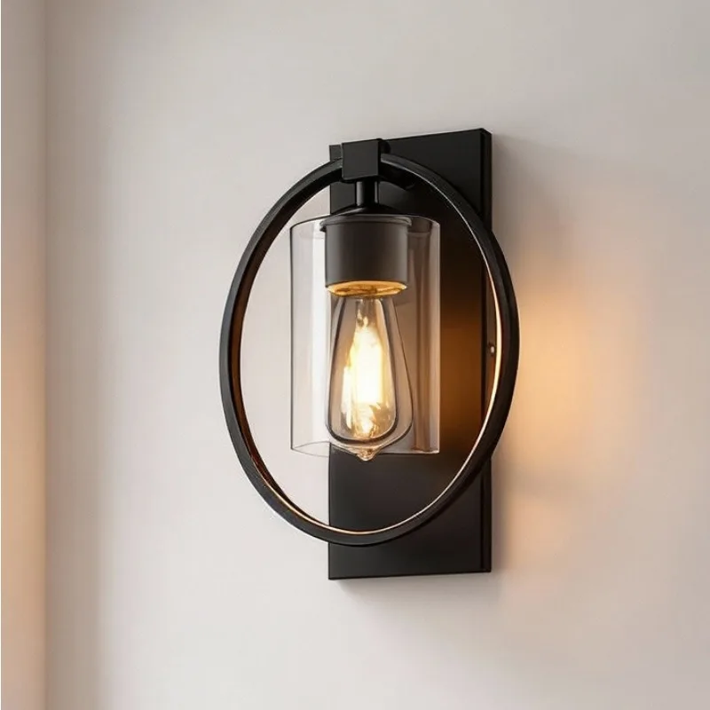 American Industrial Vintage Metal Wall Light LED Bedroom Bedside Dining Corridor Entryway Hallway Passage Home Decor Novelty New