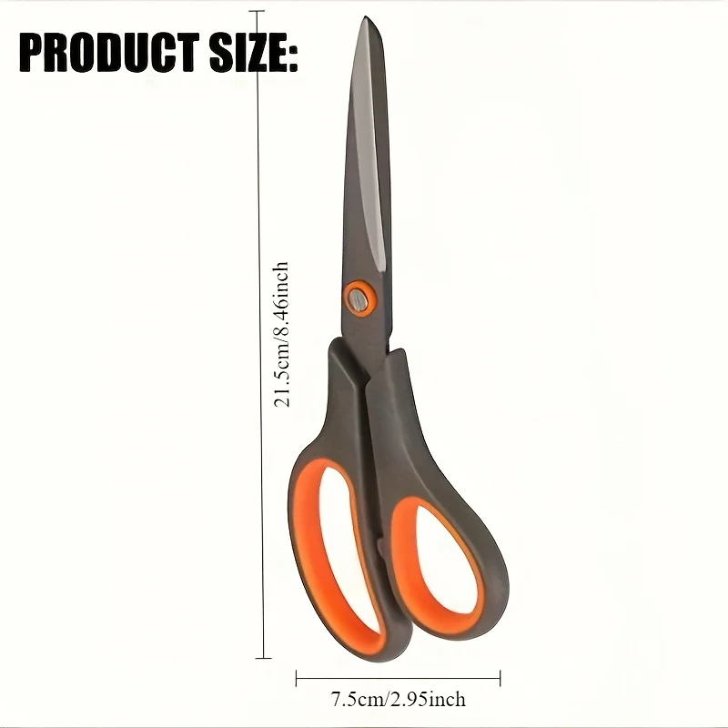 Titanium alloy non-stick scissors，Features an ergonomic design with a soft-grip handle and stainless steel blades，Multi-Color Op