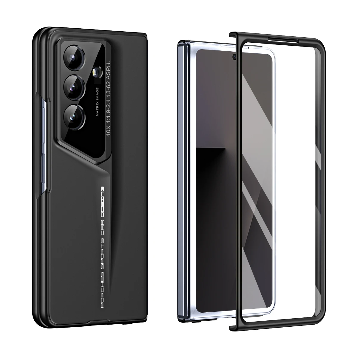 

Гальванический чехол для телефона с закаленной пленкой для Samsung Galaxy Z Fold 6 7 5 4 Fold6 Fold7 5G Защитная противоударная пленка