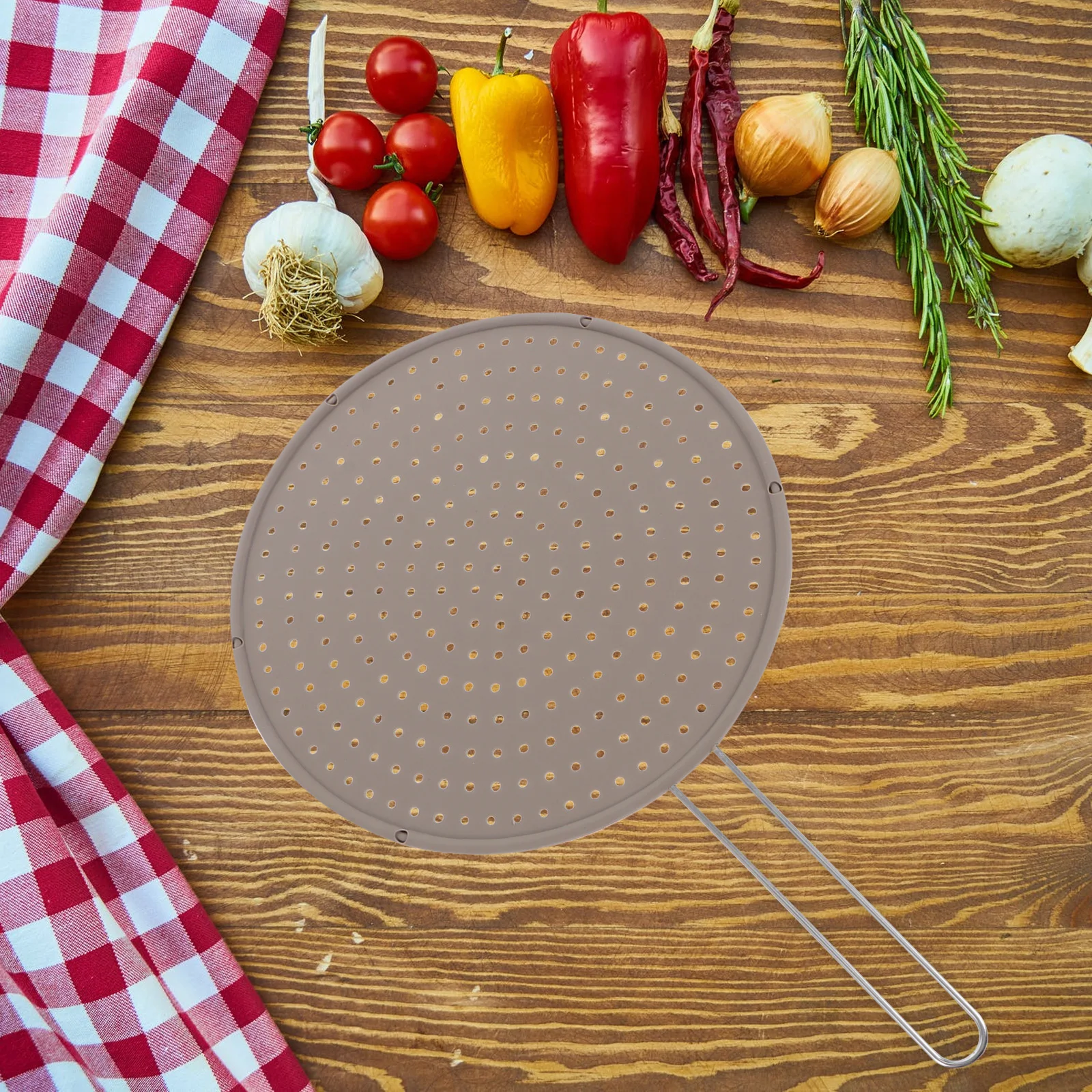 

Silicone Splatter Screen Pan Cover Heat Resistant Oil Guard Mesh Filter Food Grade Easy Clean Cooking Draining Mat Kitchen