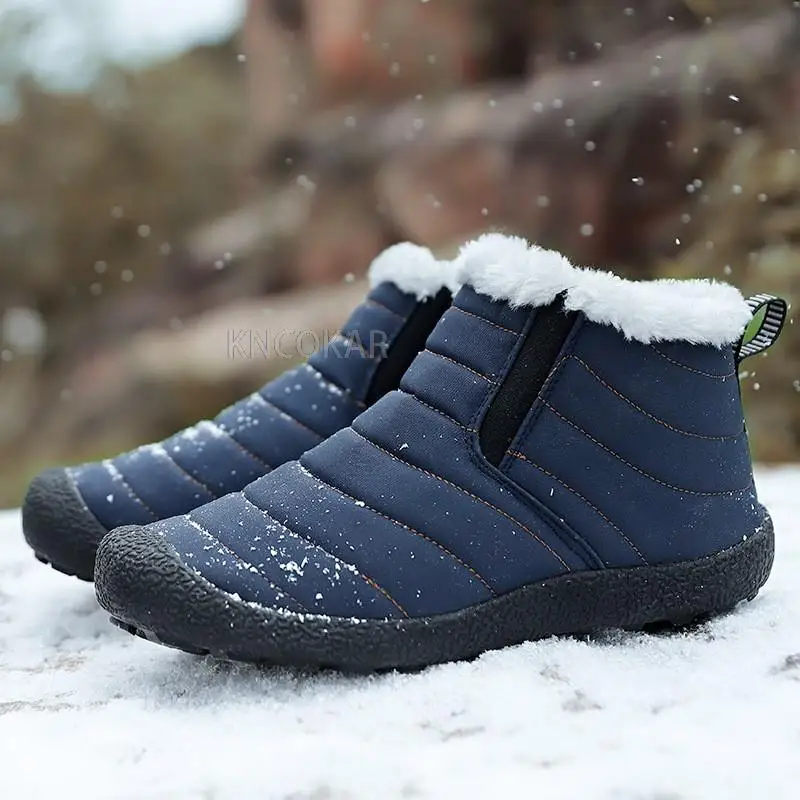 Snow boots women's fur waterproof cotton shoes thick warm cotton slippers winter boots cross-border large size home shoes