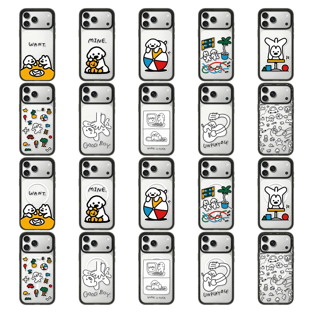 

Cartoon Dog Good Boy Pattern Impact Acrylic Border Phone Cover for IPhone 14 15 16 17 Pro Max Case for IPhone 17Pro