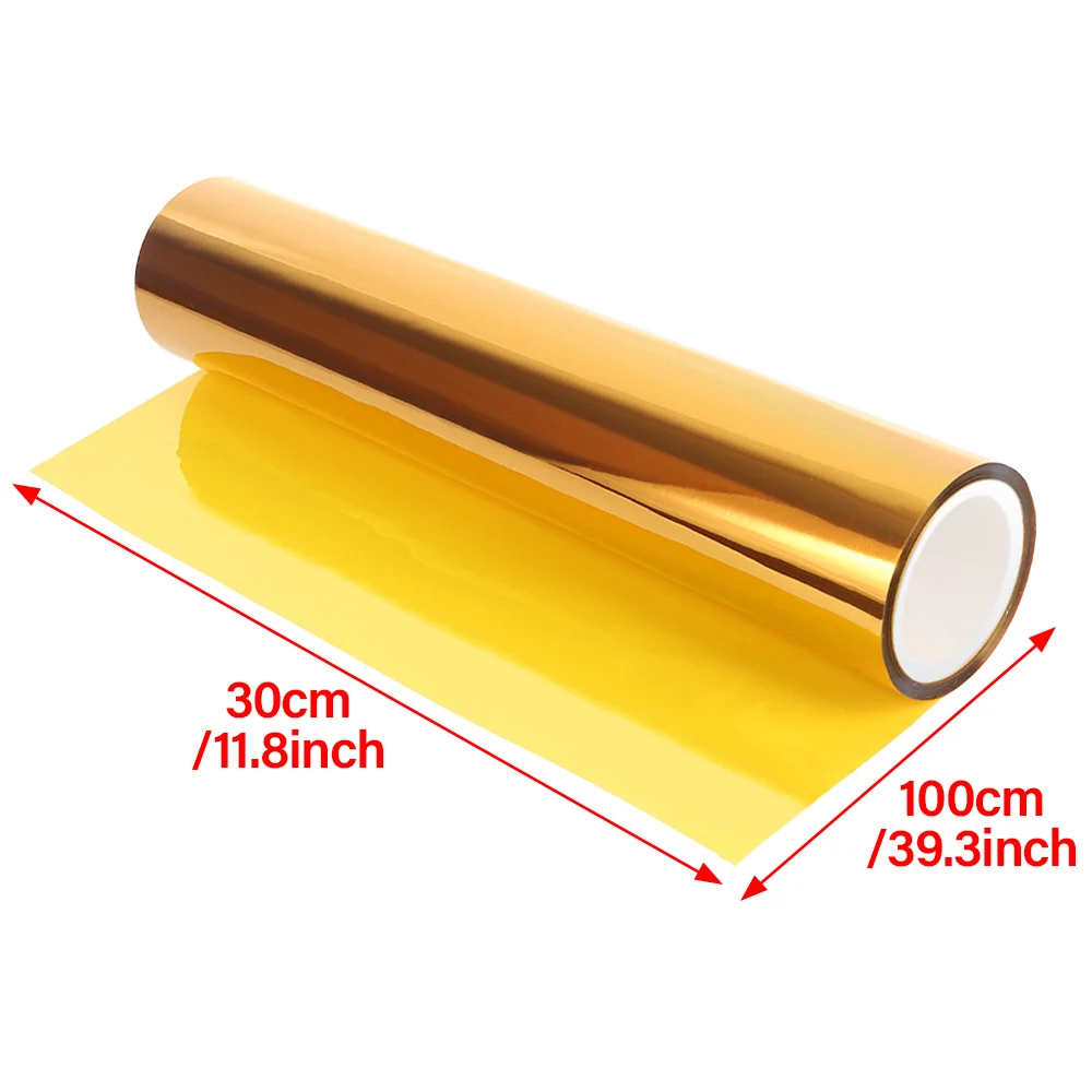 Car Color-Changing Smoke Matt Rear Fog Sticker Headlight Taillight Tint Vinyl Film Lamp Film Sticker Sheet Yellow Car Decoration