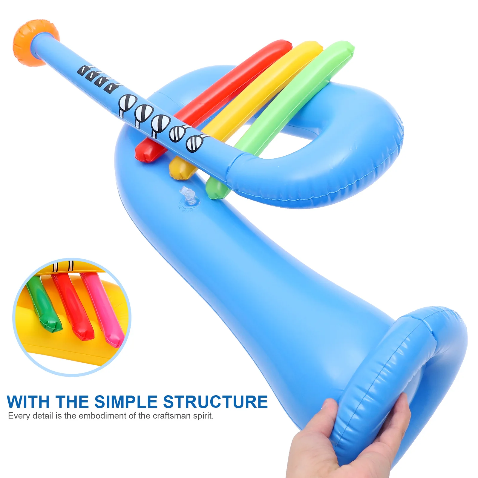 3 Pcs Musical Instrument Inflatable Toddler Toys Instruments Balloons Pvc Portable